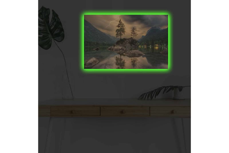 Väggdekor LED-belysning Canvas Målning - Inredning - Tavlor & konst - Canvastavlor