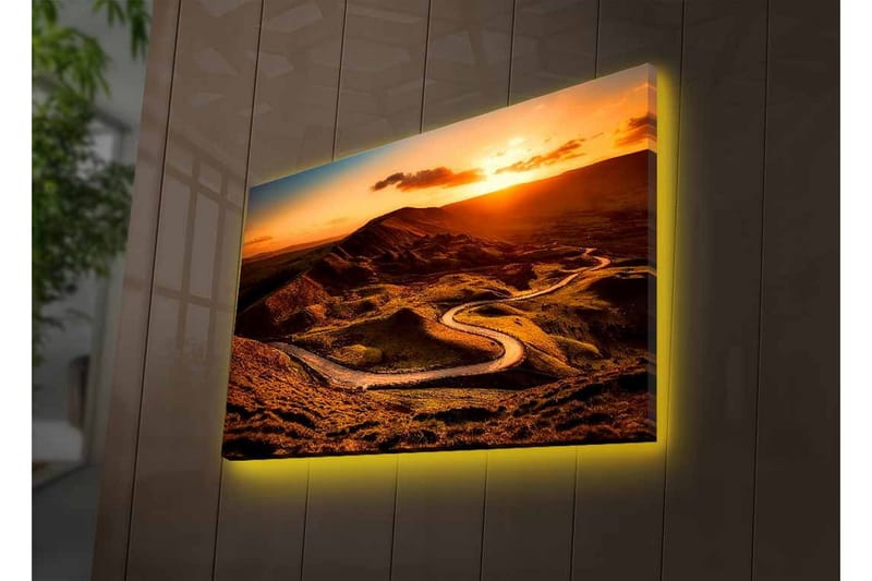 Väggdekor LED-belysning Canvas Målning - Inredning - Tavlor & konst - Canvastavlor