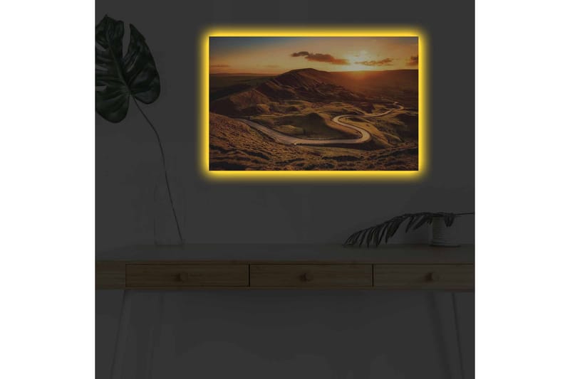 Väggdekor LED-belysning Canvas Målning - Inredning - Tavlor & konst - Canvastavlor