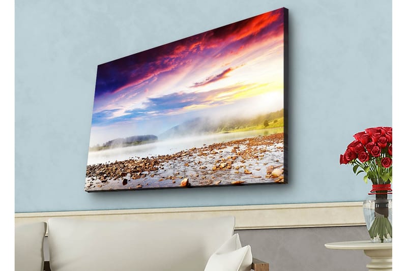 Väggdekor LED-belysning Canvas Målning - Inredning - Tavlor & konst - Canvastavlor