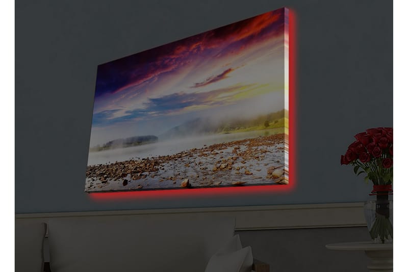Väggdekor LED-belysning Canvas Målning - Inredning - Tavlor & konst - Canvastavlor