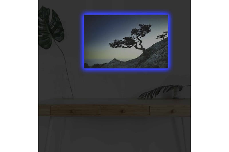 Väggdekor LED-belysning Canvas Målning - Inredning - Tavlor & konst - Canvastavlor