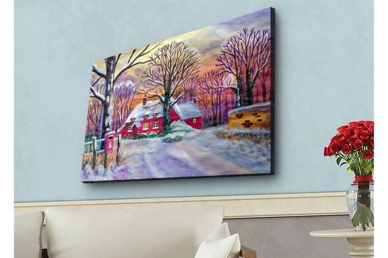 Väggdekor LED-belysning Canvas Målning - Inredning - Tavlor & konst - Canvastavlor