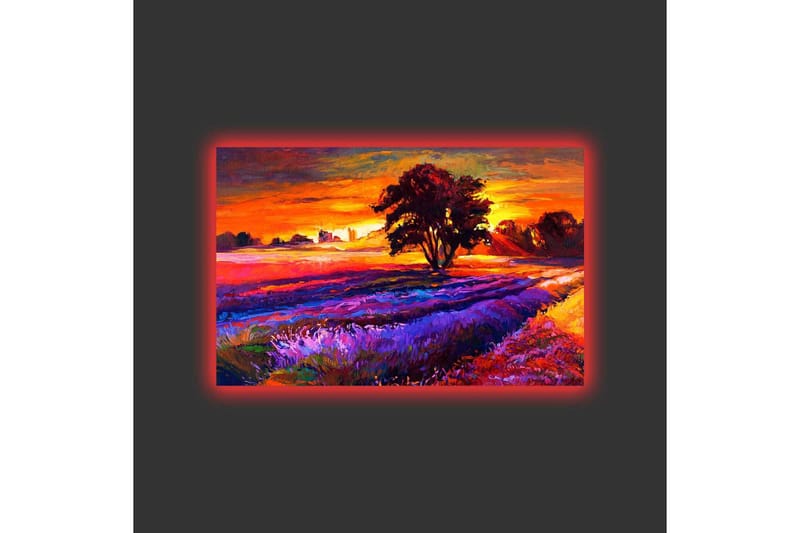 Väggdekor LED-belysning Canvas Målning - Inredning - Tavlor & konst - Canvastavlor