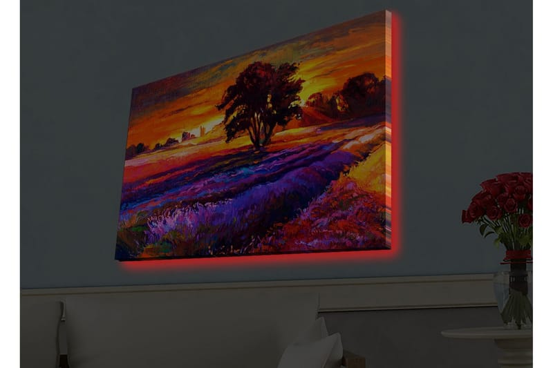 Väggdekor LED-belysning Canvas Målning - Inredning - Tavlor & konst - Canvastavlor