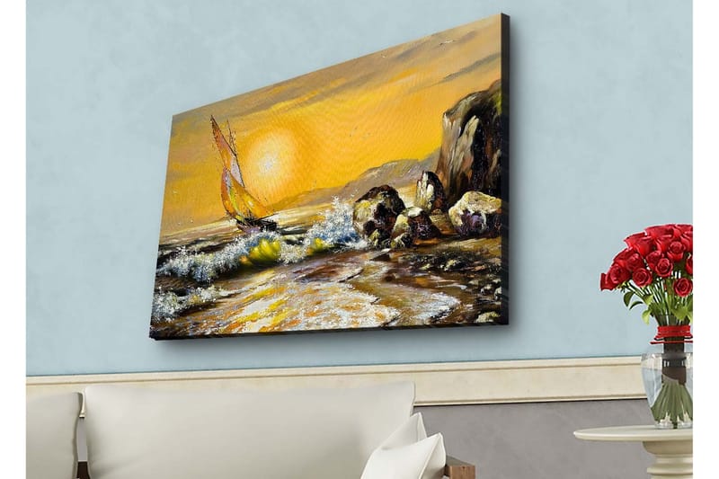 Väggdekor LED-belysning Canvas Målning - Inredning - Tavlor & konst - Canvastavlor
