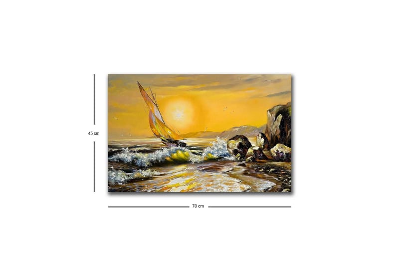 Väggdekor LED-belysning Canvas Målning - Inredning - Tavlor & konst - Canvastavlor