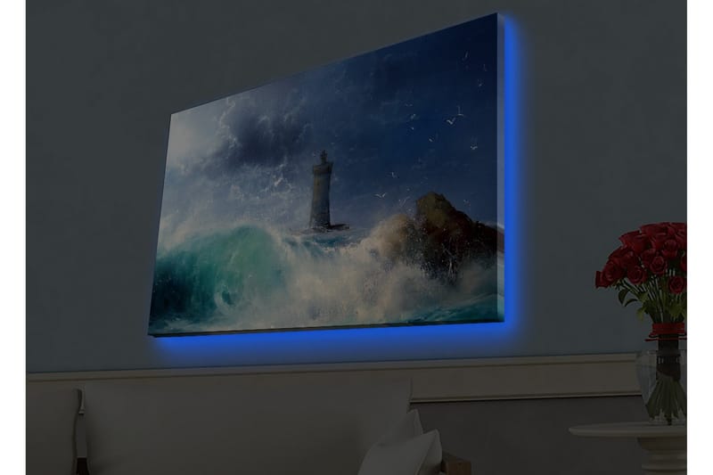 Väggdekor LED-belysning Canvas Målning - Inredning - Tavlor & konst - Canvastavlor