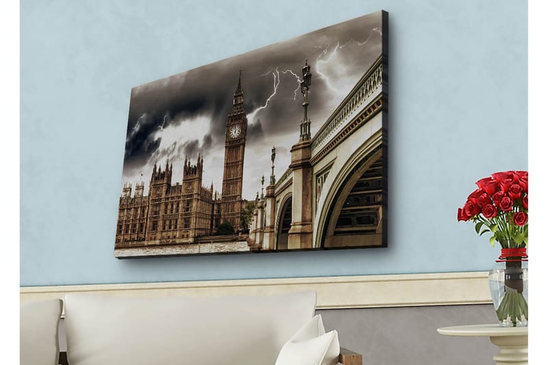 Väggdekor LED-belysning Canvas Målning - Inredning - Tavlor & konst - Canvastavlor