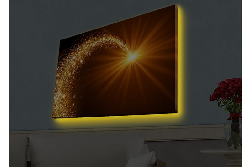 Väggdekor LED-belysning Canvas Målning - Inredning - Tavlor & konst - Canvastavlor