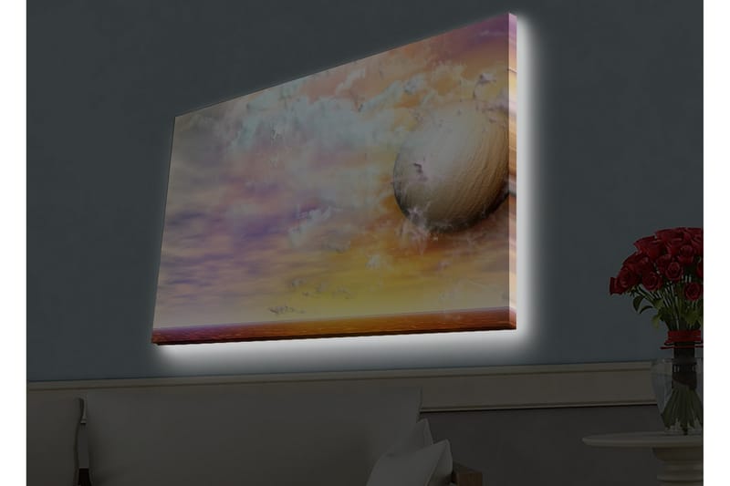 Väggdekor LED-belysning Canvas Målning - Inredning - Tavlor & konst - Canvastavlor