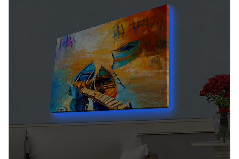 Väggdekor LED-belysning Canvas Målning - Inredning - Tavlor & konst - Canvastavlor