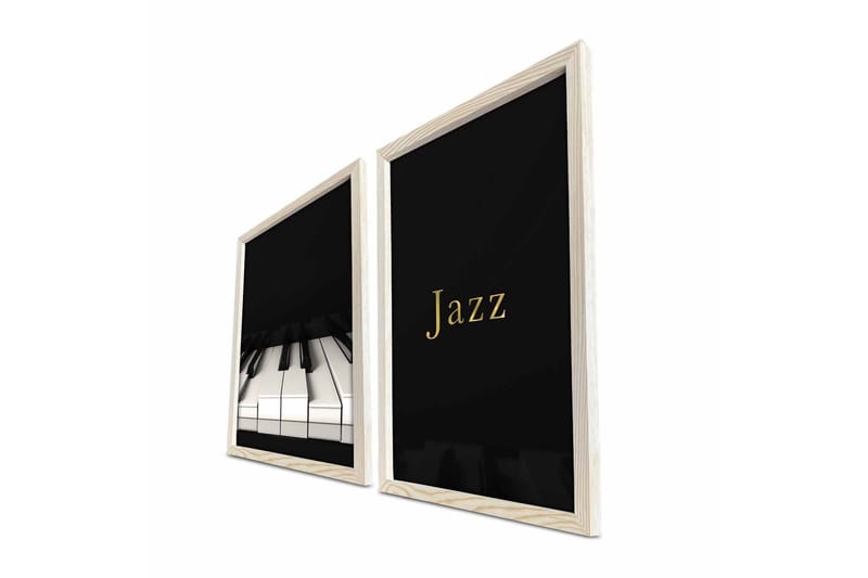 Väggdekor MDF Målning 2 Delar - Inredning - Tavlor & konst - Canvastavlor