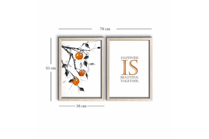 Väggdekor MDF Målning 2 Delar - Inredning - Tavlor & konst - Canvastavlor