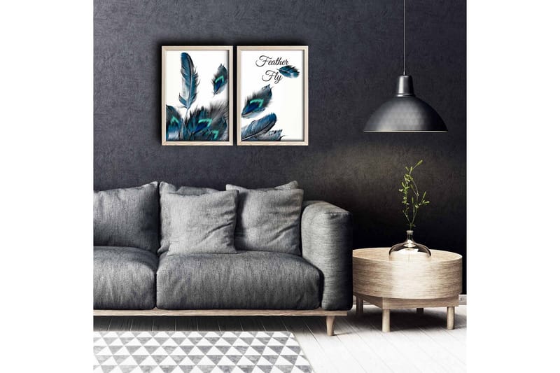 Väggdekor MDF Målning 2 Delar, undefined