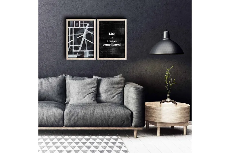 Väggdekor MDF Målning 2 Delar, undefined