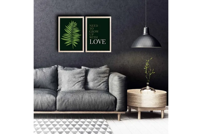 Väggdekor MDF Målning 2 Delar, undefined