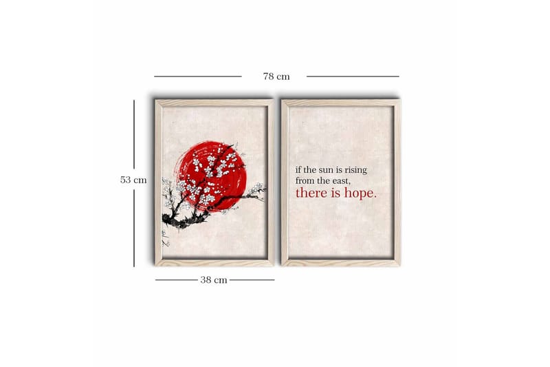 Väggdekor MDF Målning 2 Delar - Inredning - Tavlor & konst - Canvastavlor