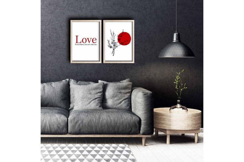 Väggdekor MDF Målning 2 Delar, undefined