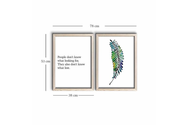 Väggdekor MDF Målning 2 Delar - Inredning - Tavlor & konst - Canvastavlor