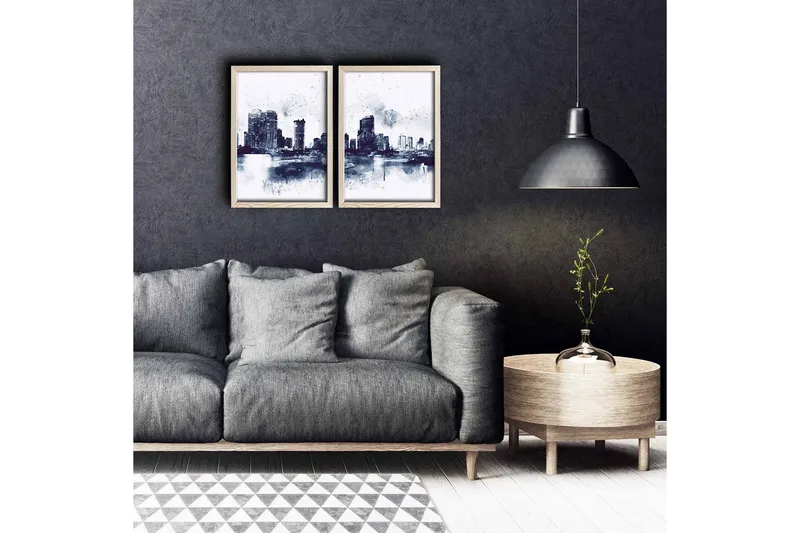 Väggdekor MDF Målning 2 Delar, undefined