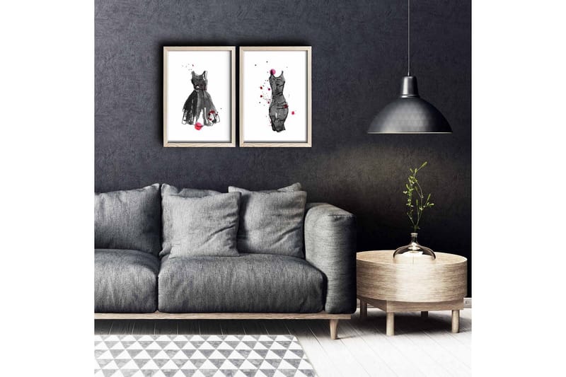 Väggdekor MDF Målning 2 Delar, undefined