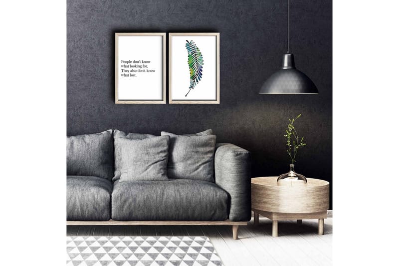 Väggdekor MDF Målning 2 Delar, undefined