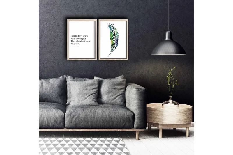 Väggdekor MDF Målning 2 Delar, undefined