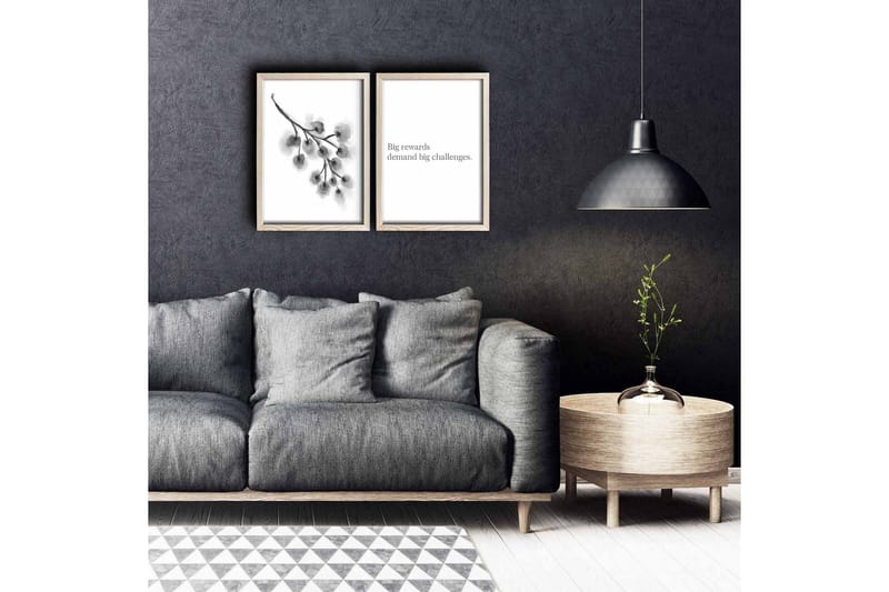 Väggdekor MDF Målning 2 Delar, undefined