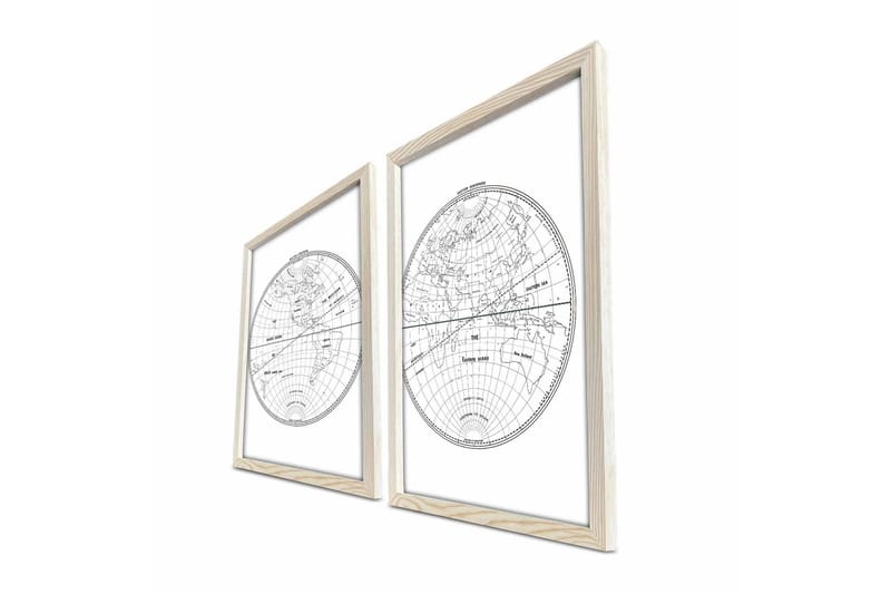 Väggdekor MDF Målning 2 Delar - Inredning - Tavlor & konst - Canvastavlor