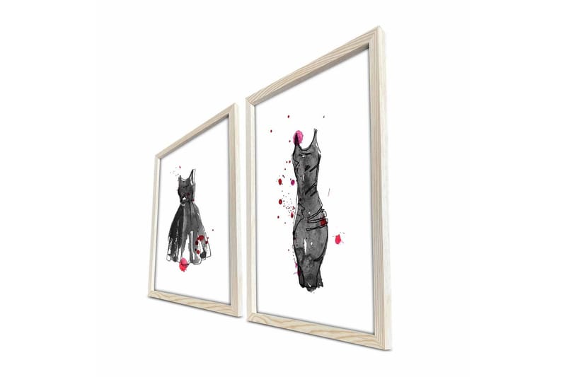 Väggdekor MDF Målning 2 Delar - Inredning - Tavlor & konst - Canvastavlor