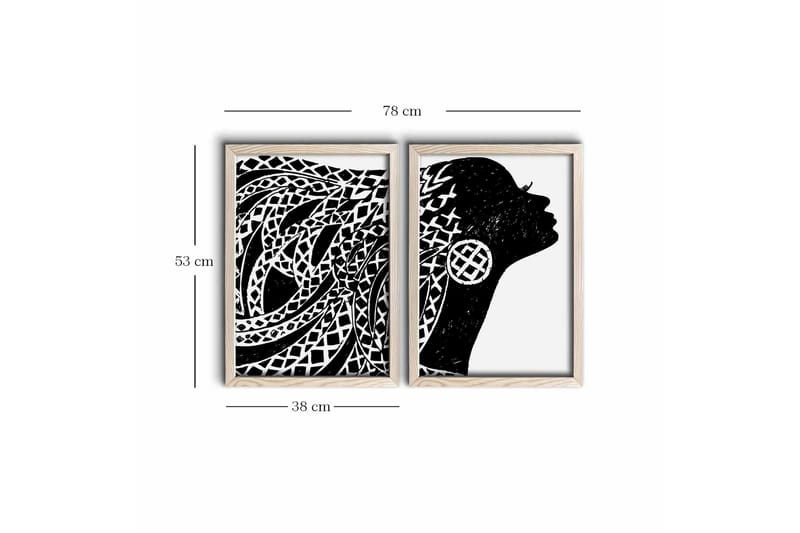 Väggdekor MDF Målning 2 Delar - Inredning - Tavlor & konst - Canvastavlor