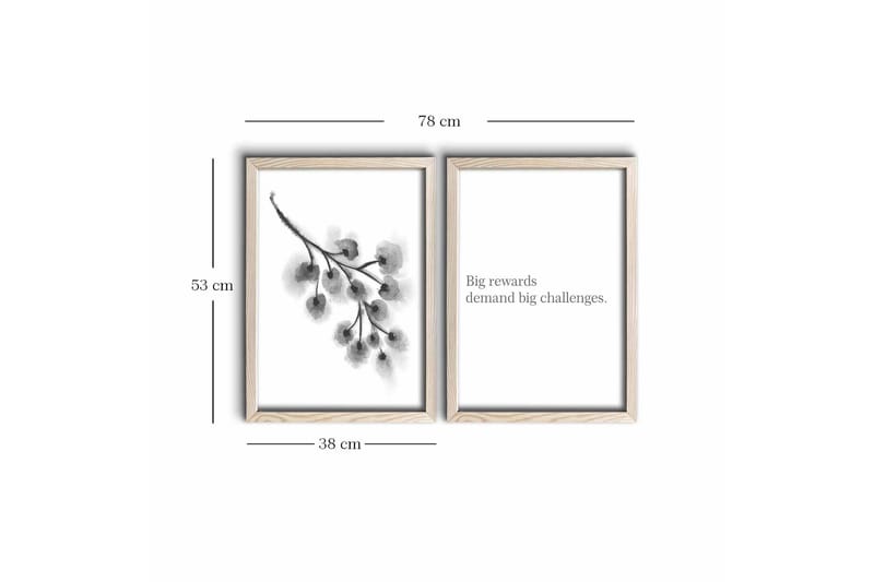 Väggdekor MDF Målning 2 Delar - Inredning - Tavlor & konst - Canvastavlor