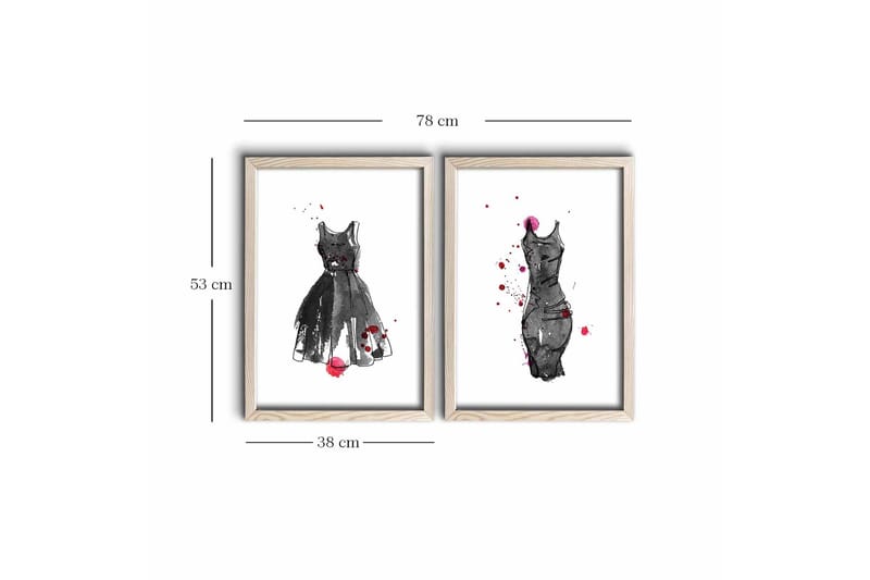 Väggdekor MDF Målning 2 Delar - Inredning - Tavlor & konst - Canvastavlor