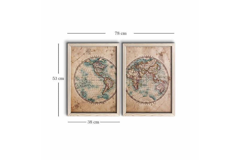 Väggdekor MDF Målning 2 Delar - Inredning - Tavlor & konst - Canvastavlor