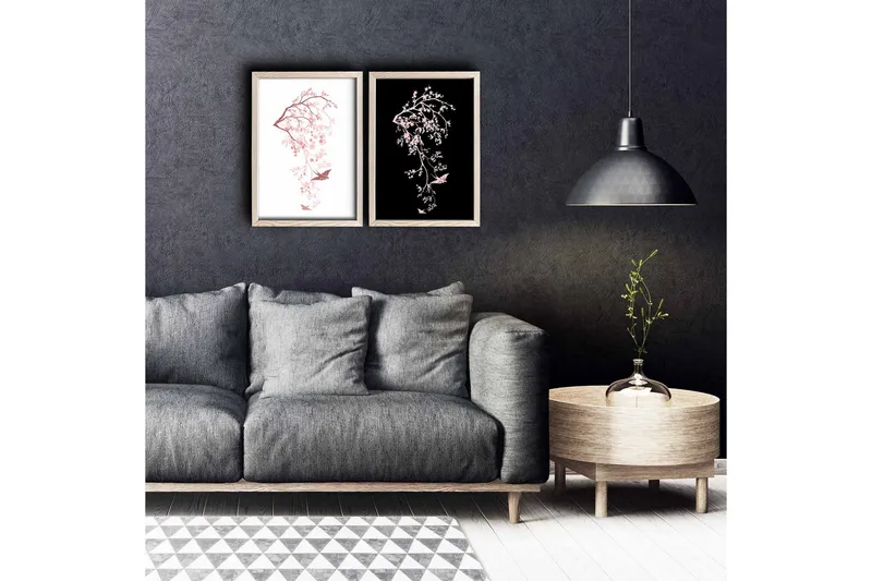 Väggdekor MDF Målning 2 Delar, undefined