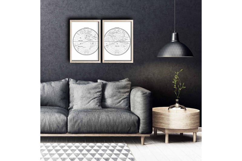 Väggdekor MDF Målning 2 Delar, undefined