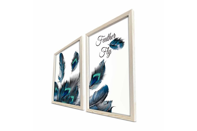 Väggdekor MDF Målning 2 Delar - Inredning - Tavlor & konst - Canvastavlor