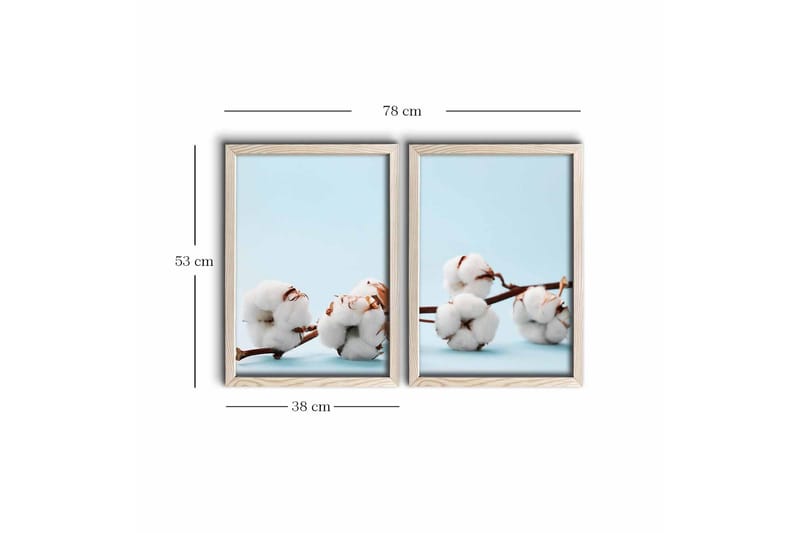 Väggdekor MDF Målning 2 Delar - Inredning - Tavlor & konst - Canvastavlor