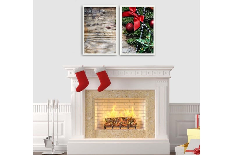 Dekorativ Inramad MDF-målning 2-Delar 35x50 cm - Flerfärgad - Inredning - Tavlor & konst