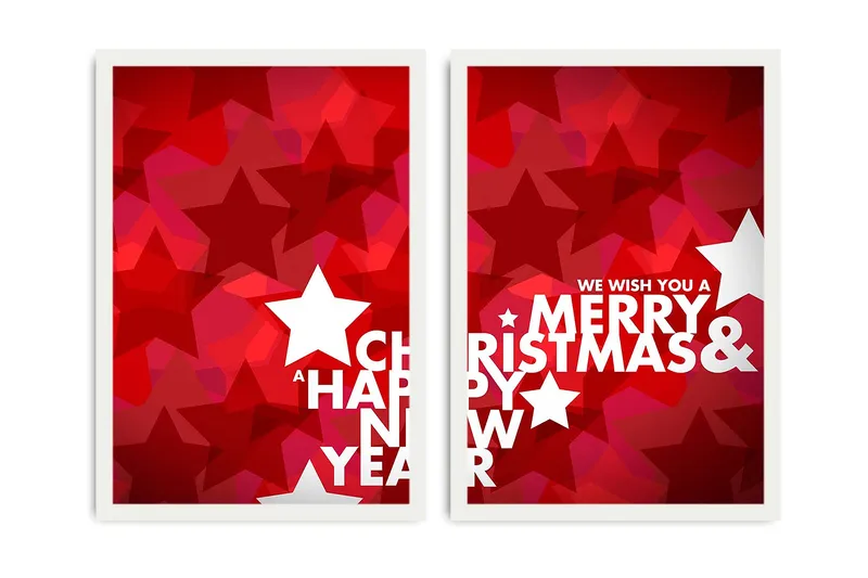 Dekorativ Inramad MDF-målning 2-Delar 35x50 cm, Flerfärgad