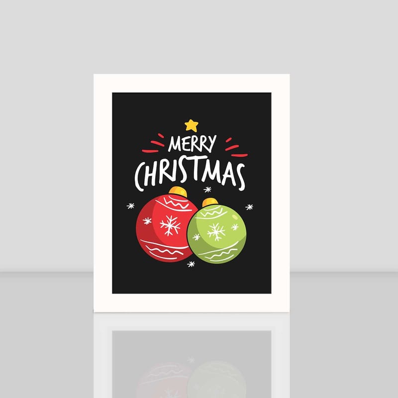 Dekorativ Inramad MDF-målning 24x29 cm, Flerfärgad