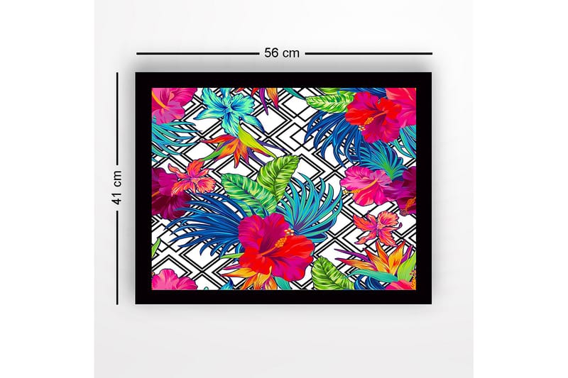 Dekorativ Inramad MDF-målning 41x56 cm - Flerfärgad - Inredning - Tavlor & konst
