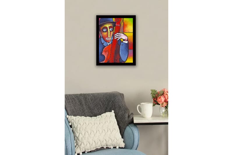 Dekorativ Inramad MDF-målning 41x56 cm - Flerfärgad - Inredning - Tavlor & konst