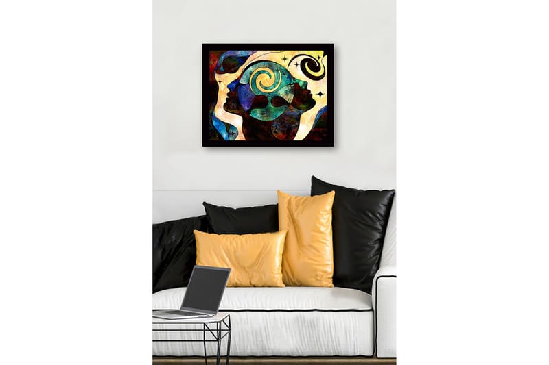 Dekorativ Inramad MDF-målning 41x56 cm - Flerfärgad - Inredning - Tavlor & konst