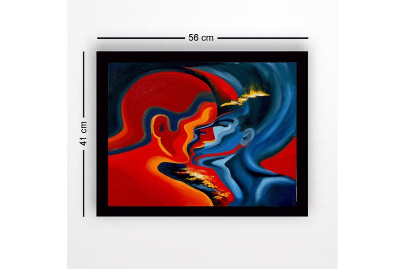 Dekorativ Inramad MDF-målning 41x56 cm - Flerfärgad - Inredning - Tavlor & konst