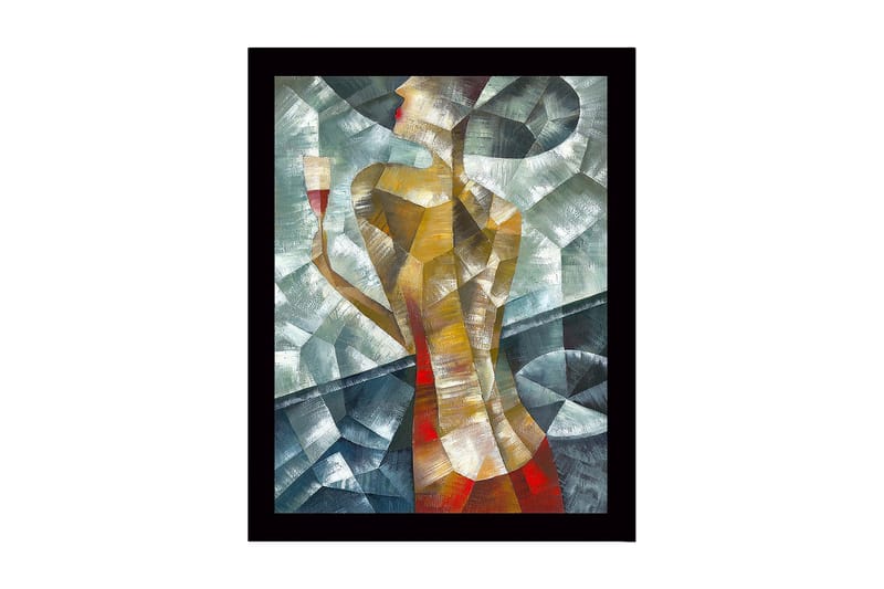 Dekorativ Inramad MDF-målning 41x56 cm - Flerfärgad - Inredning - Tavlor & konst