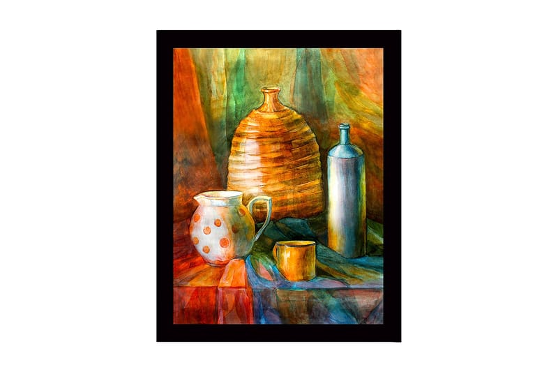 Dekorativ Inramad MDF-målning 41x56 cm - Flerfärgad - Inredning - Tavlor & konst