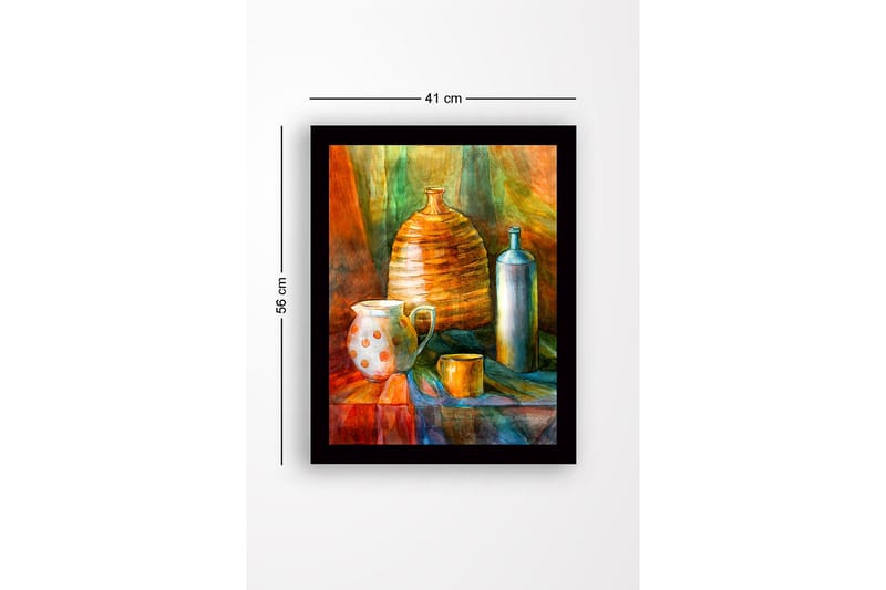 Dekorativ Inramad MDF-målning 41x56 cm - Flerfärgad - Inredning - Tavlor & konst