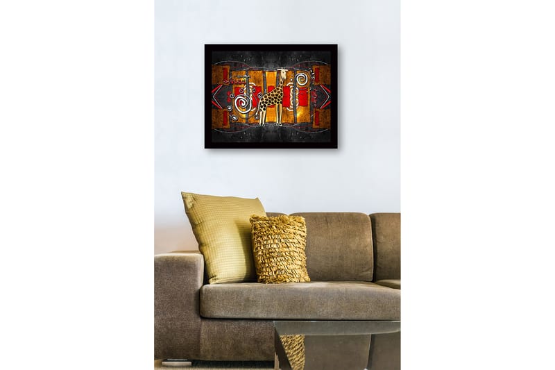 Dekorativ Inramad MDF-målning 41x56 cm - Flerfärgad - Inredning - Tavlor & konst